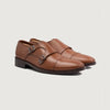 color swatch Boston Double Monk Strap Tan Leather Shoes