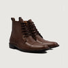 color swatch Knight Derby Brown Leather Boots